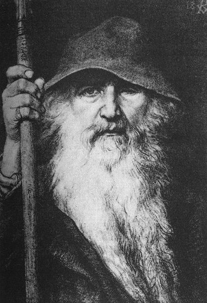 Dessin de Odin par Georg von Rosen