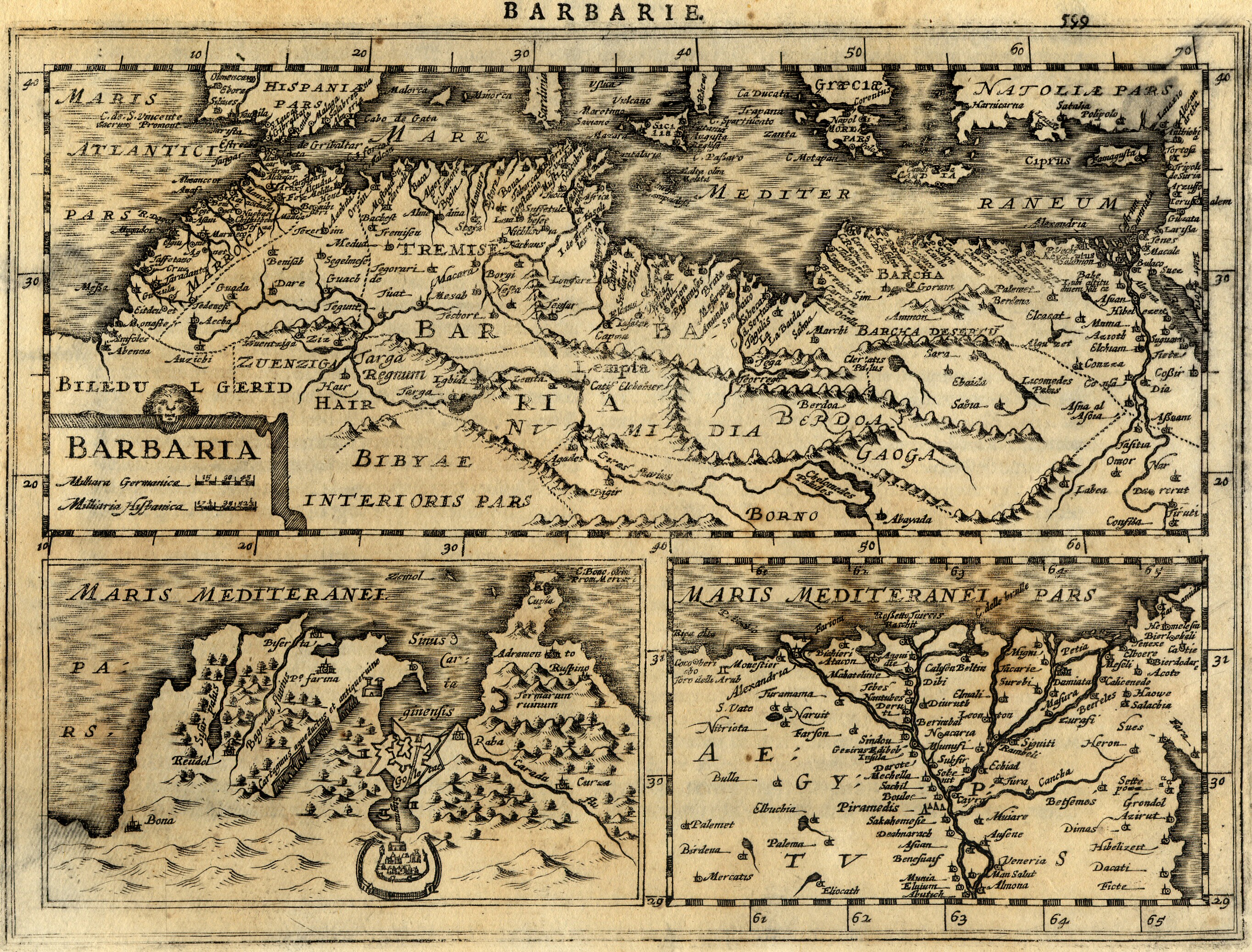 carte de la Barbarie de Mercator de 1630