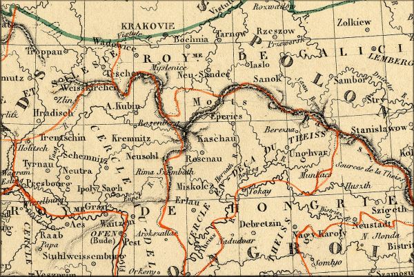 Slovaquie / Slovensko / Slovakia - carte geographique ancienne francaise d'Alexandre Vuillemin