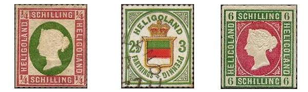 timbres poste d'Helgoland / Heligoland (Allemagne)
