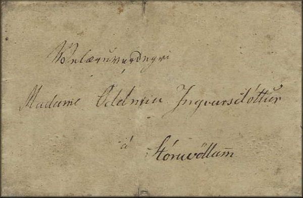 lettre ancienne (sans timbre sans cachet) : Barkarstadir (Islande) --> Storuvollum / Storuvellir (Islande) - 22/05/1840