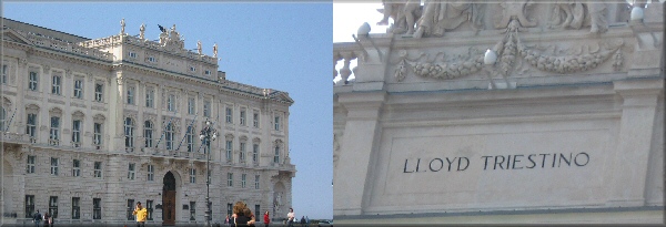 le palais du Lloyd Austriaco / Lloyd Triestino (Trieste / Triest - Autriche / Italie) sur la place principale de Trieste (Piazza Unita d'Italia)