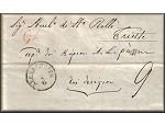 lettre ancienne (sans timbre avec un cachet) : le Caire (Egypte) --> Trieste / Triest (Frioul / Italie) du 4 juin 1852