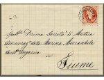 lettre de l'ile de Lussini / Losinj  Fiume / Rijeka de 1879