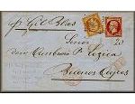 les timbres poste francais du second empire representaient Napoleon III