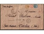 Guyane francaise - la France de la Poste vers 1860 - philatelie et marcophilie - l'histoire par la lettre ancienne et le timbre