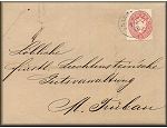 lettre ancienne (avec 1 timbre et 1 cachet) d'Adamsthal / Adamov (republique tcheque) du 13 octobre 1863 [administration du prince de Liechtenstein]