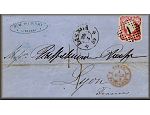 Portugal - philatelie - histoire postale - marcophilie - l'histoire par la lettre ancienne et le timbre - l'Europe de la Poste vers 1860