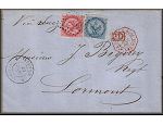 ile de la Reunion - la France de la Poste vers 1860 - philatelie et marcophilie - l'histoire par la lettre ancienne et le timbre